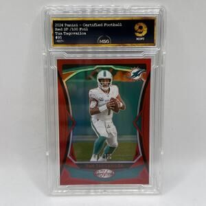 Tua Tagovailoa #95 2024 Topps Certified Red Mirror /100 Miami Dolphins QB NFL